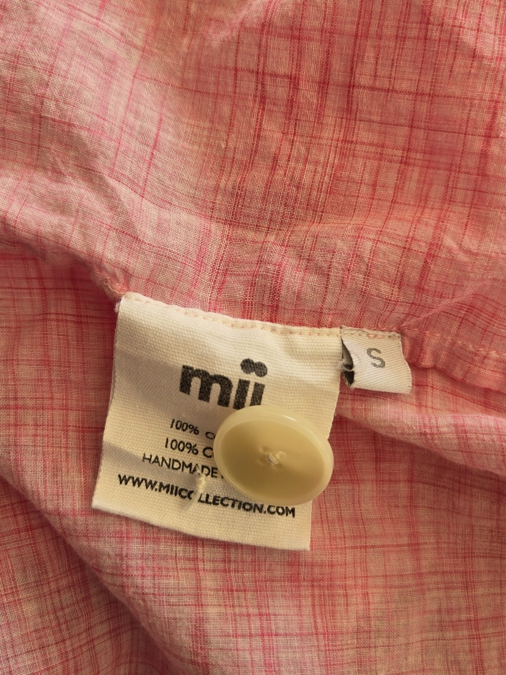 Mii AU JARDIN Pink Short Sleeve Boxy Oversized  Button-Up Shirt - Picture 5 of 7